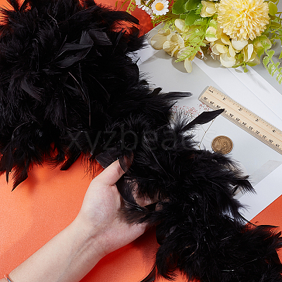 1Pc Turkey Feather Strip SRIB-GF0001-63C-1