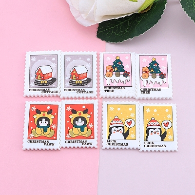 Christmas Stamp Resin Cabochons XMAS-PW0001-220-1