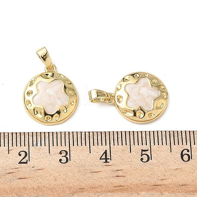 Brass Enamel Pendants KK-I371-30G-01-1
