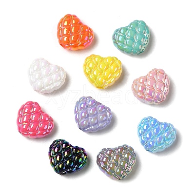 Opaque Acrylic Waffle Beads X-MACR-D025-05-1