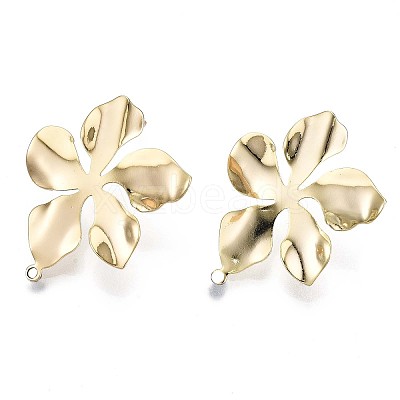 Brass Stud Earring Findings X-KK-T056-24G-NF-1