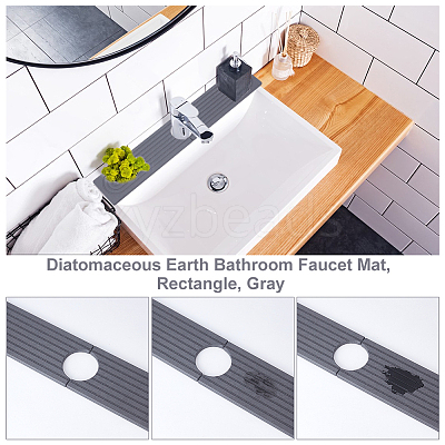 Diatomaceous Earth Bathroom Faucet Mat FIND-WH0139-816A-1