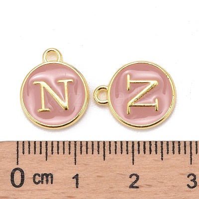 Golden Plated Alloy Enamel Charms X-ENAM-S118-07N-1