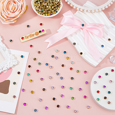 480pcs Glass Sew on Rhinestone FIND-HS0001-62B-1