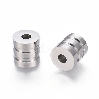 Tarnish Resistant 304 Stainless Steel Groove Beads STAS-I126-05P-1