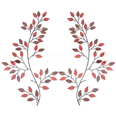 Iron Leaves Branch  Wall Decorations AJEW-WH0513-30B-1