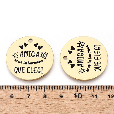 201 Stainless Steel Pendants STAS-T064-37G-7-1