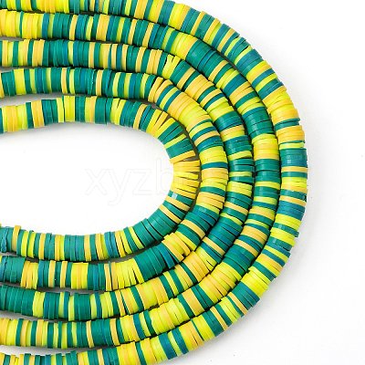 Handmade Polymer Clay Beads Strands CLAY-R089-6mm-T02B-35-1