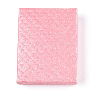 Rhombus Textured Cardboard Jewelry Boxes CBOX-T006-01K-1