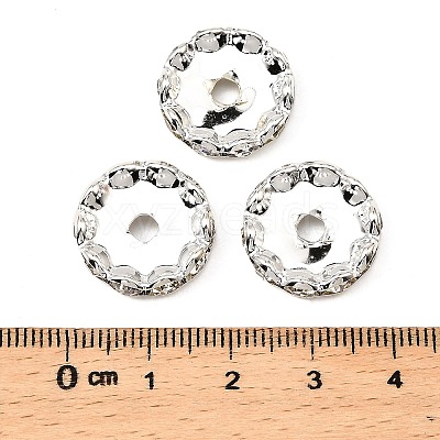 Brass Middle East Rhinestone Spacer Beads RSB044-NFS-1