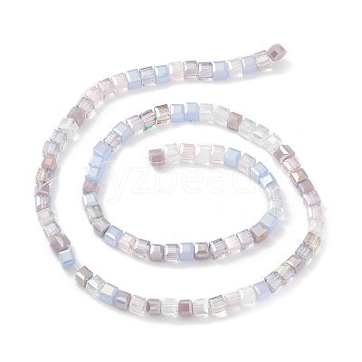 Gradient Color Electroplate Glass Bead Strands GLAA-E042-05D-1