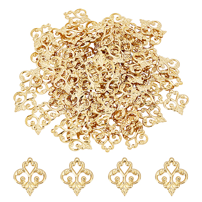 100Pcs 201 Stainless Steel Filigree Joiners Links STAS-DC0011-55-1