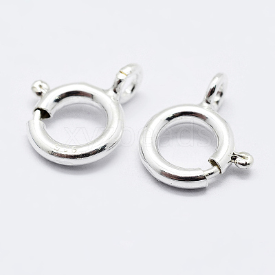 925 Sterling Silver Spring Ring Clasps STER-K167-076A-S-1