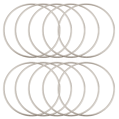 10Pcs Iron Ring for DIY Woven Net/Web with Feather IFIN-SP0001-56A-P-1