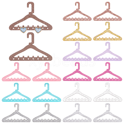 20Pcs 10 Colors 8-Hole Mini Glitter Acrylic Earring Hanger EDIS-PH0001-86-1
