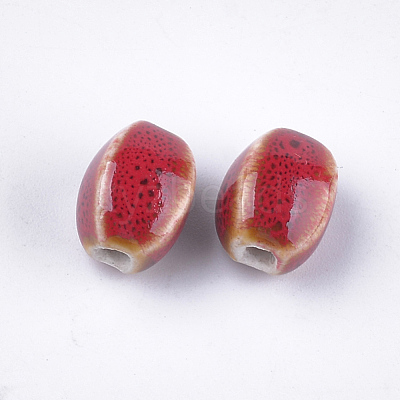 Handmade Porcelain Beads PORC-S498-07R-1