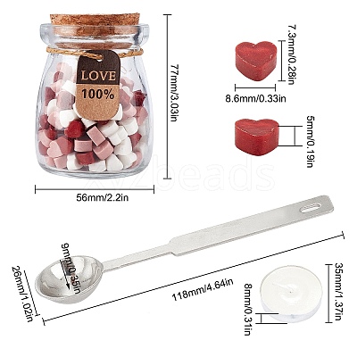Sealing Wax Particles Kits for Retro Seal Stamp DIY-CP0003-60A-1