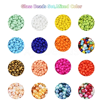 Glass Beads Set DIY-YW0003-41-1