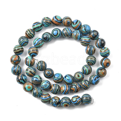 1 Strand Synthetic Malachite Dyed Beads Strands G-YW0002-64A-1