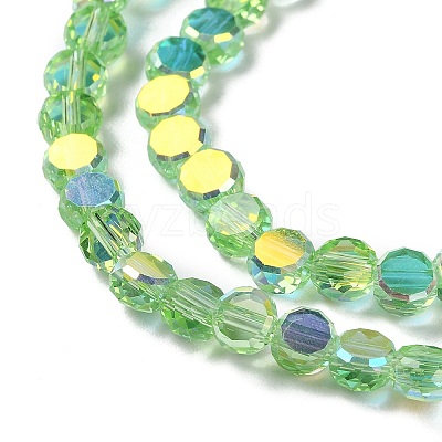 Transparent Electroplate Glass Beads Strands GLAA-Q099-I01-04-1