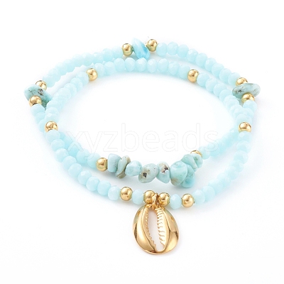 Stretch Bracelets Sets BJEW-JB06095-01-1