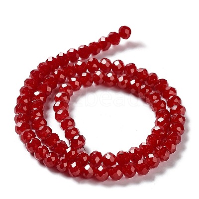Baking Paint Imitation Jade Glass Bead Strands DGLA-A034-J6MM-A29-1