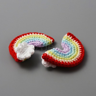 Handicraft Wool Knitting Rainbow Ornament Accessories DIY-WH0304-462B-1