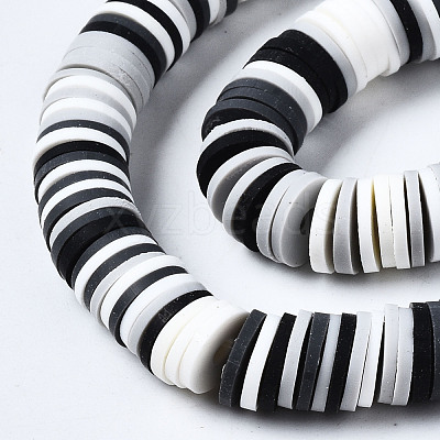 Handmade Polymer Clay Beads Strands CLAY-R089-8mm-150-1