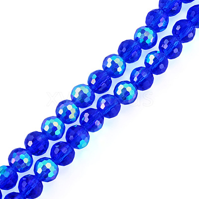 1 Strand Electroplate Transparent Glass Beads Strands EGLA-TADJ0001-15B-1