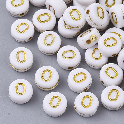 Plating Acrylic Beads PACR-R242-01O-1