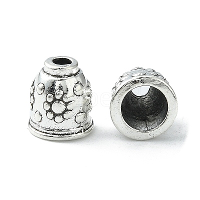 Apetalous Alloy Cord End Caps TIBEB-0672-AS-RS-1
