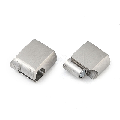Tarnish Resistant 316 Surgical Stainless Steel Magnetic Clasps with Glue-in Ends STAS-F269-02P-01-1