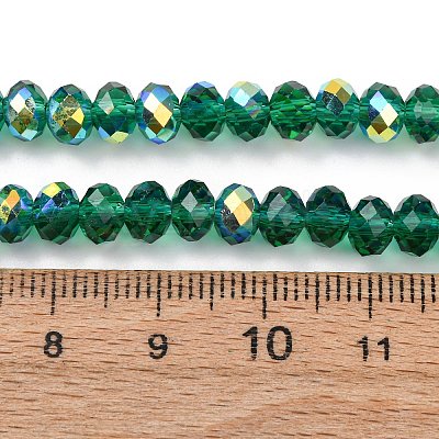 Electroplate Transparent Glass Beads Strands EGLA-A046-01B-23-1