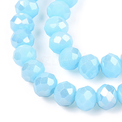 Electroplate Glass Beads Strands EGLA-A044-P2mm-B06-1