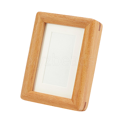 Rectangle Wood with Paper Photo Frame Stand AJEW-WH0314-954-1