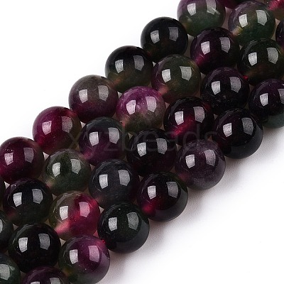 Dyed Natural White Jade Beads Strands G-T138-10mm-210-3-1