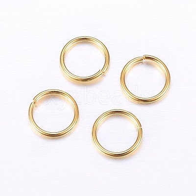 304 Stainless Steel Open Jump Rings STAS-O098-01G-03-1