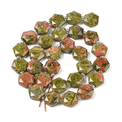 Natural Unakite Beads Strands G-G144-A01-01-1