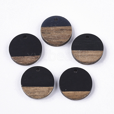 Resin & Walnut Wood Pendants X-RESI-S358-02C-08-1-1
