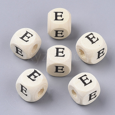 Printed Natural Wood Beads LS-X-WOOD-T026-001E-1