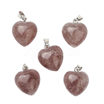 Natural Strawberry Quartz Pendants G-I311-A23-1