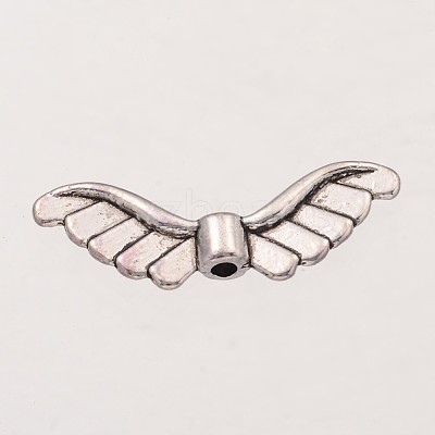 Wing Tibetan Style Alloy Beads AB5041Y-NF-1