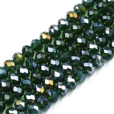 Electroplate Glass Beads Strands EGLA-A034-T1mm-B28-1