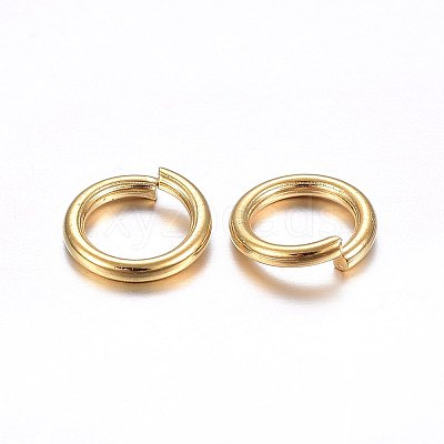 304 Stainless Steel Open Jump Rings X-STAS-O098-02G-18-1