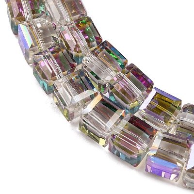 Electroplate Glass Beads Strands EGLA-H108-01A-AB09-1