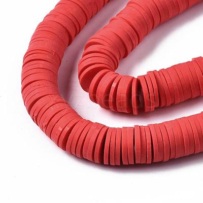 Flat Round Handmade Polymer Clay Beads CLAY-R067-12mm-30-1