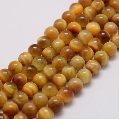 Natural Tiger Eye Bead Strands G-P230-08-E-8mm-1