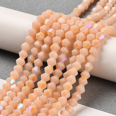 Opaque Solid Color Imitation Jade Glass Beads Strands EGLA-A039-P4mm-L06-1