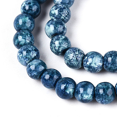 Baking Paint Glass Beads Strands DGLA-N016-4mm-10-1