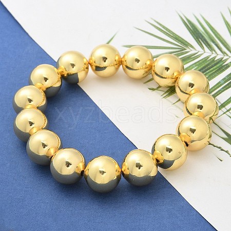 Brass Beaded Sretch Bracelets for Women BJEW-G736-13G-1